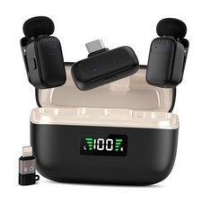 Mini Wireless Lavalier Microphone for iPhone/Android/PC with USB-C Plug, 3