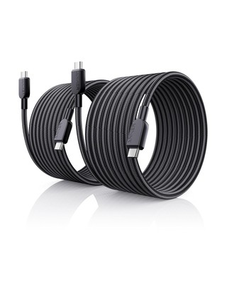 Anker USB C auf C Kabel (2er Pack, 10 Fuß), 240 W Typ-C schnell 3 m + 3 m, schwarz 