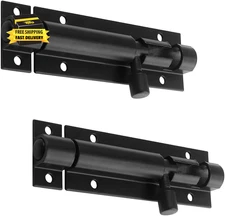 2 Pcs Door Latch Lock Slide Bolt,3 Inch Security Sliding Latch Lock,Door Latch L