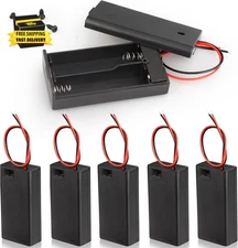 6PCS 2 X 1.5V AA Battery Holder Enclosures with Wire Leads and On/Off Switch (6)