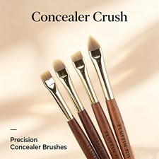 Ultra Thin Concealer Brush Precision Detail Tool Copper Tube Redwood Beginners