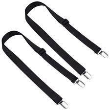 Wisdompro Mitten Clips, 2 Pack Adjustable Glove Clips with 26-49 inch, Black