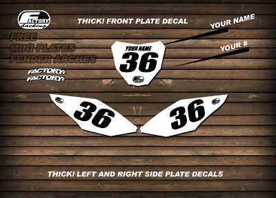 #ad HONDA CRF CR XR MODELS Printed Race Number Backgrounds MOTOCROSS MX GRAPHICS $52.91
