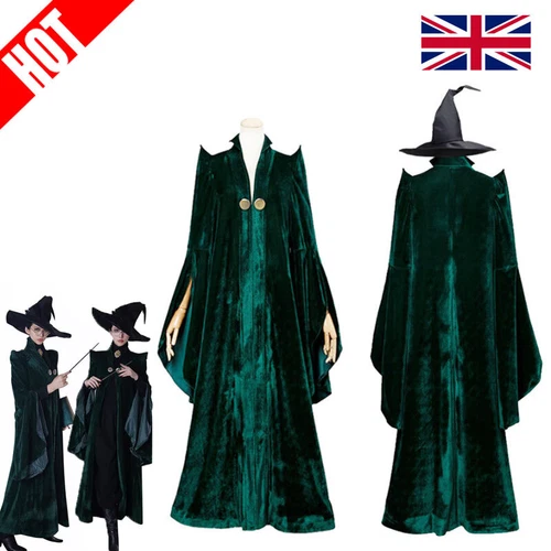 Adult Women Cosplay Minerva McGonagall Forever Costume Party Halloween Suit New - Picture 4 of 16