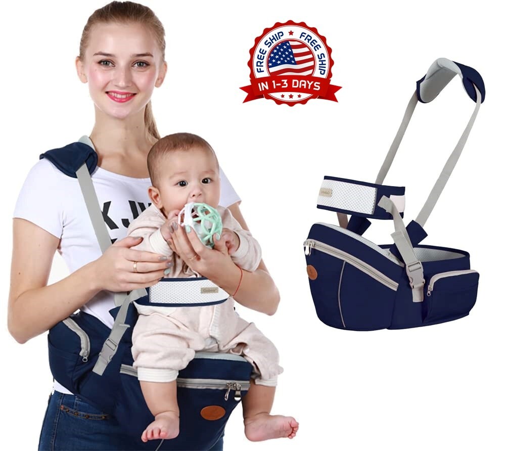 Tucorresi Mochila Portabebe, Mochila Ergonómica con Soporte para  Cintura,Cangurera Portabebé Tipo Fular para Niños de 0 a 36 Meses, Porta  Bebé Portátil Algodón Puro Ligero y Transpirable con Asiento de Cadera 