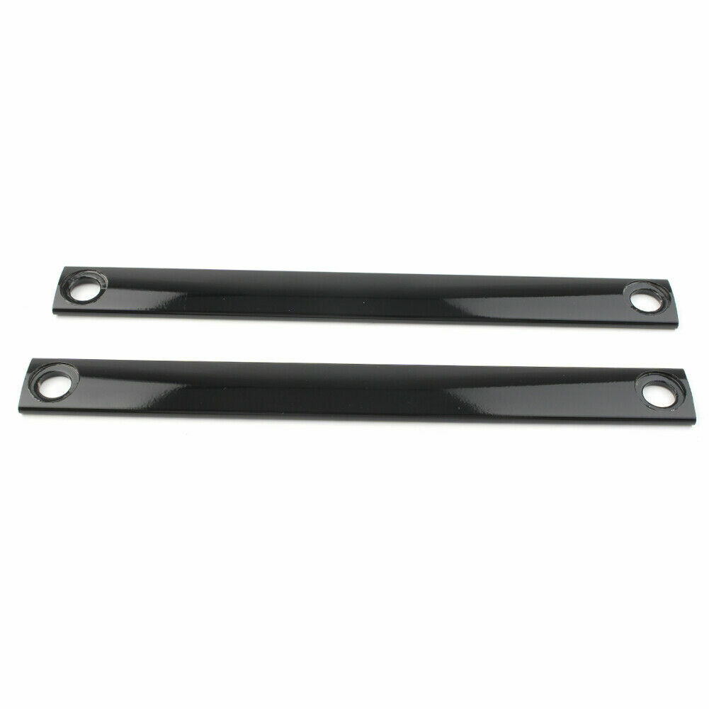 2X Motorcycle Black CNC Front Fork Panel Accent Strips For Harley