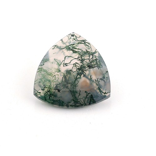 High Quality Garden Moss Agate Trillion Shape 13X13 mm Loose Gemstone 4.75 Ct. - Picture 5 of 6