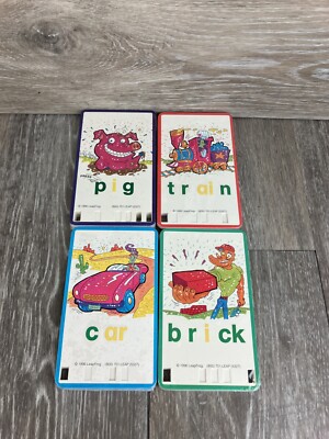 Leapfrog Learning Systems Phonics Replacement Word Cards New 4 Packs 1996 