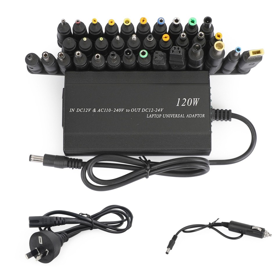 120W Car Home 34 Tips Power Supply Charger for Laptop Notebook AU Plug