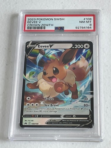 Eevee V graded PSA 8 for sale on eBay