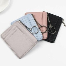 Slim Cards Cover Fashion Zipper Coin Pocket Short Wallet Card Holder Men Purse