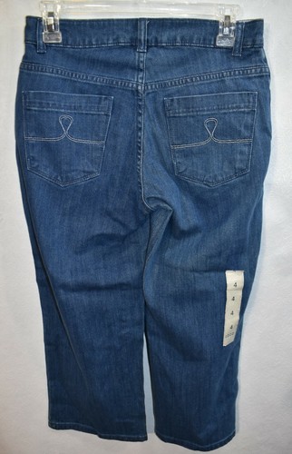 Pantalones de mezclilla para mujer Izod Capri talla 4 panel abdominal adelgazante - Imagen 2 de 5