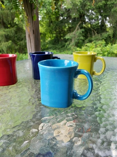 "SQUARE" MUG peacock blue FIESTAWARE FIESTA WARE 13 OZ new