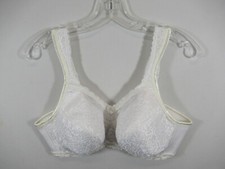 Playtex 18 Hour Comfort Lace Full Figure Bra 38C White Wireless 408T