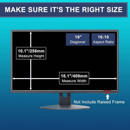 19" anti Blue Light anti Glare Screen Protector for Dell/Hp/Acer/Viewsonic/Asus/ - Afbeelding 2 van 12
