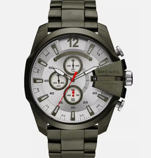 Image of Diesel DZ4478 Mega Chief Chronograph Olive Ion Plated Stainless Men's Watch 51mm