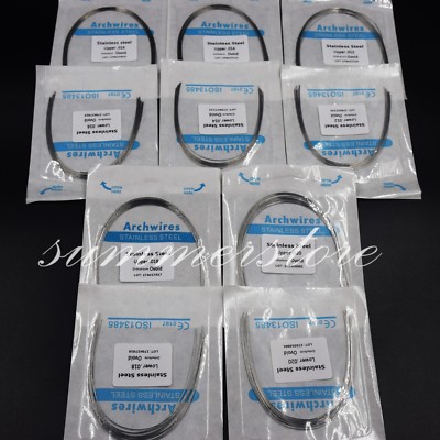 10 Packs Dental Orthodontic Stainless Steel Round Square/Ovoid/Natural Arch Wire