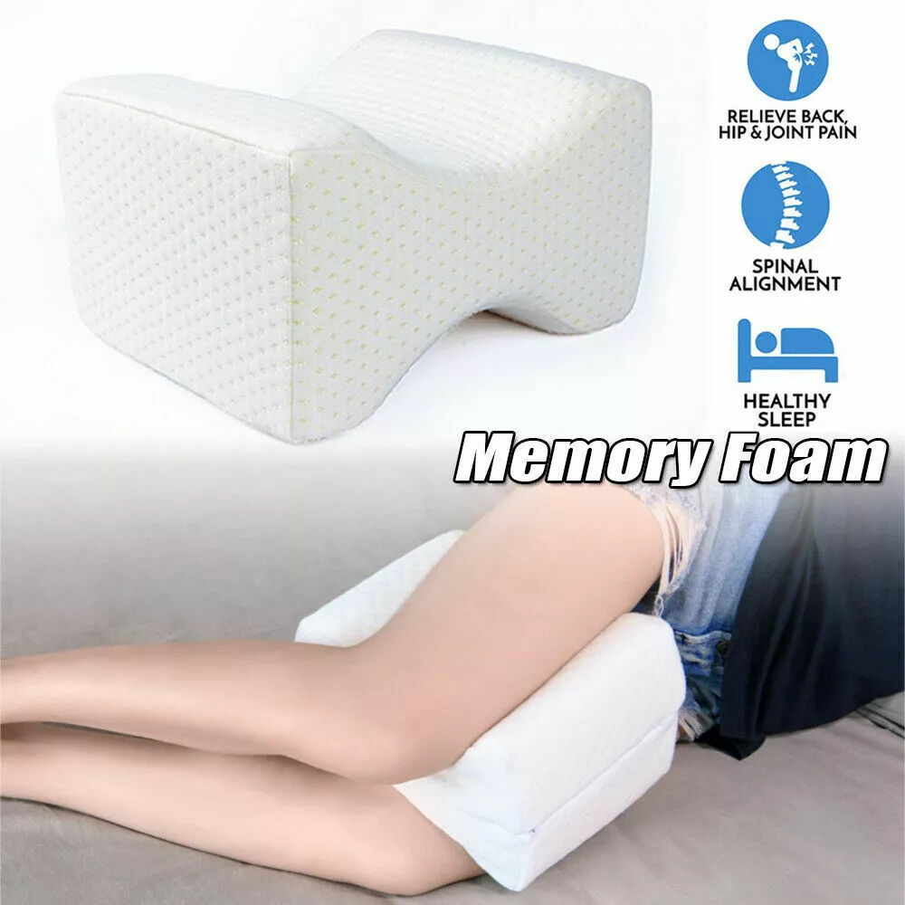 Knee pillow Leg support Double-sided Grooved Memory Foam Wedge Joint Pain  Relief