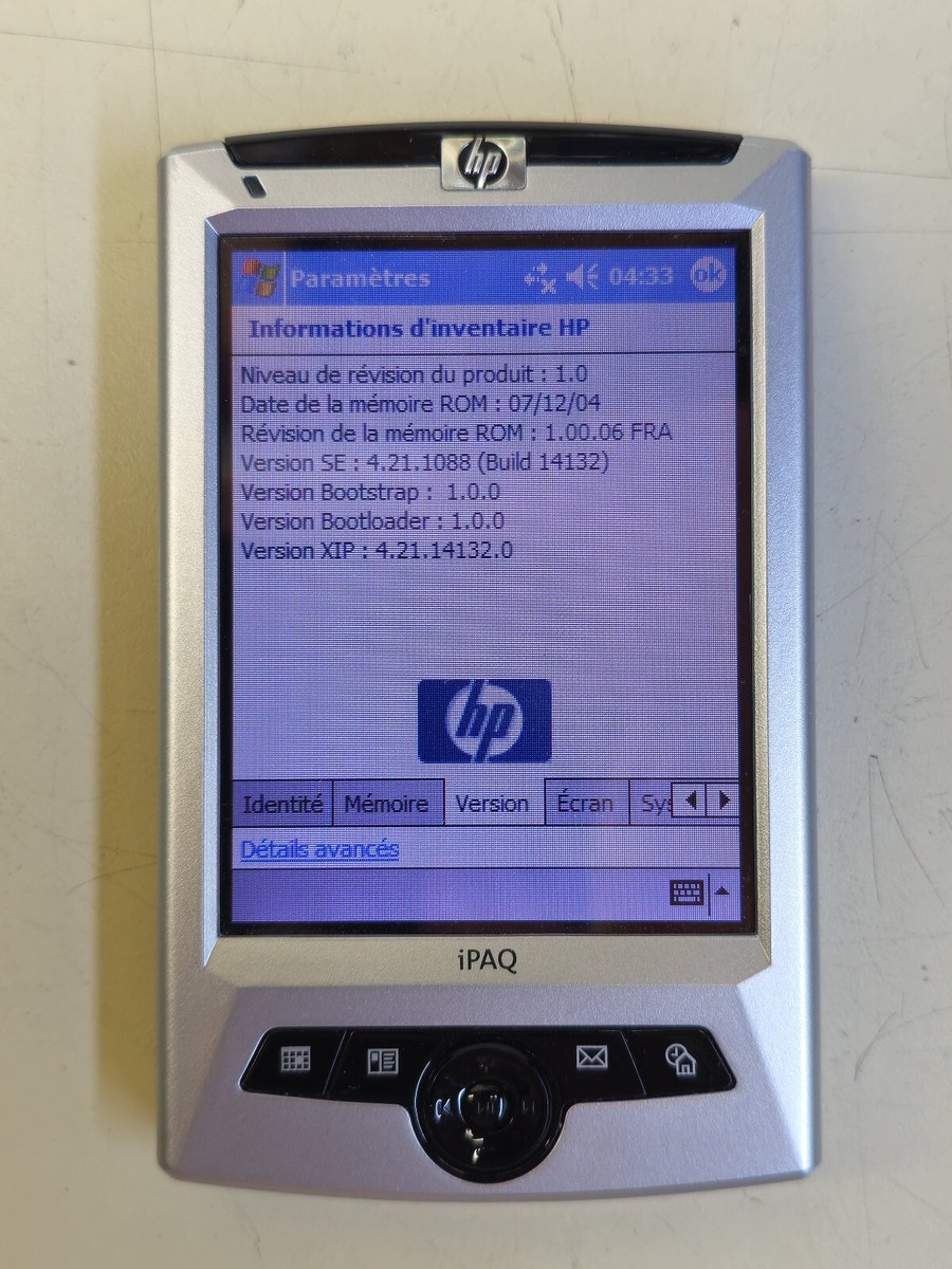 HP iPAQ rz1710 Pocket PC PDA FA289A#ABC Windows Mobile 2003 FRENCH