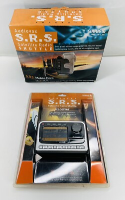 NEW 2003 Audiovox S.R.S. SIRIUS Satellite Radio Shuttle MOBILE DOCK, RECEIVER