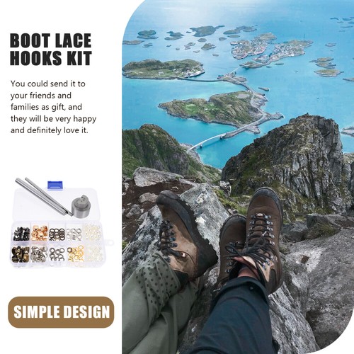 Boot Hook Tool Kit Speed Hooks for Boots Hiking Shoes with Lightweight Lace - Picture 5 of 12