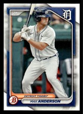 2024 Bowman #BP-128 Max Anderson Prospects Card Detroit Tigers