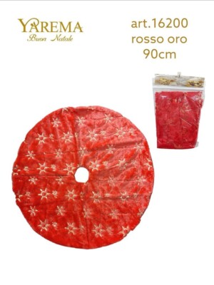 Dremisland Gonna Grande Albero di Natale 90cm Rosso Gonna