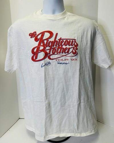 The Righteous Brothers T-Shirt Adult Large White Single Stitch Tour 1993 VTG