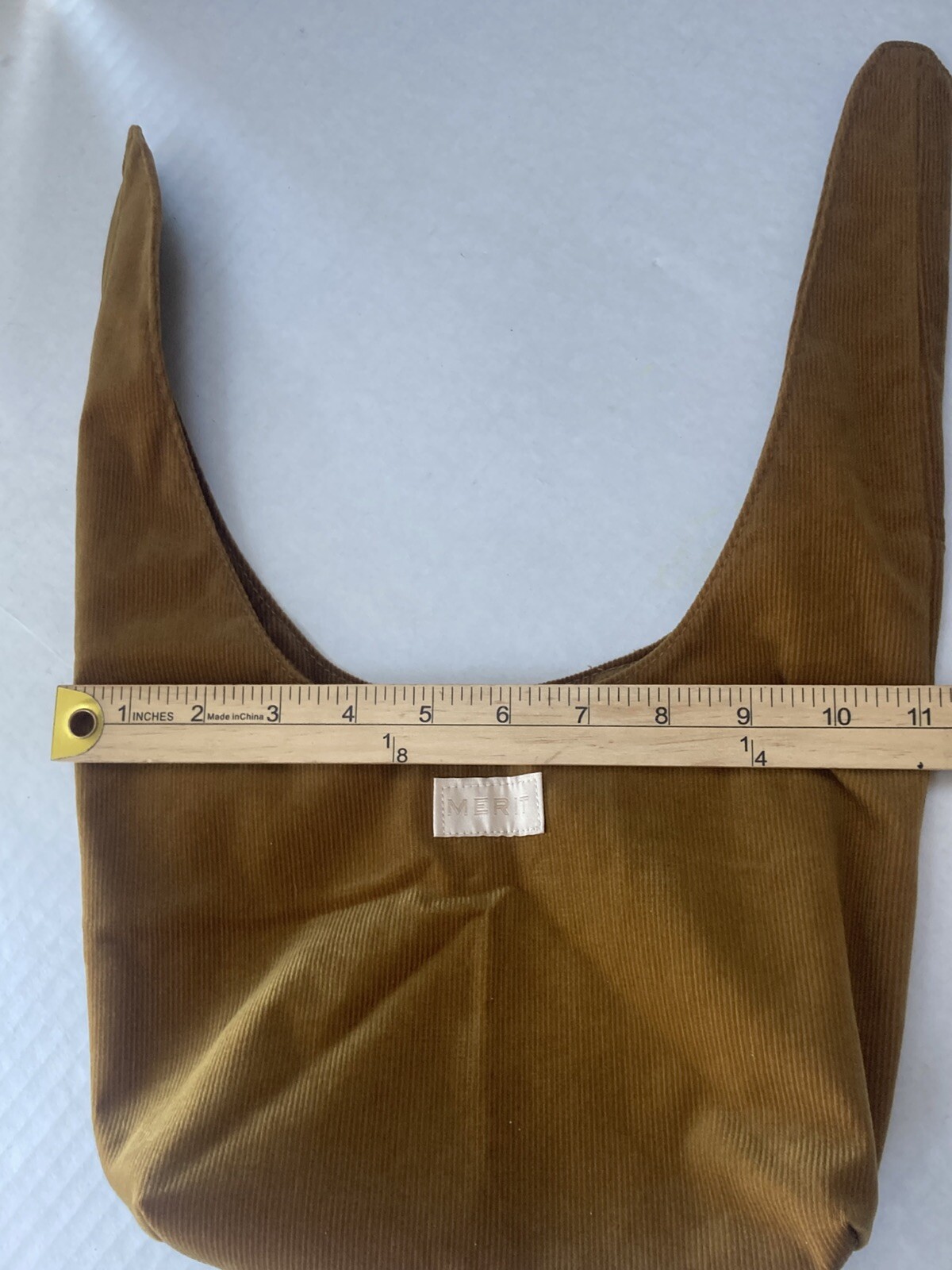 Merit Beauty Signature Cosmetic Makeup Bag Washable Corduroy Tie Top Pouch Small