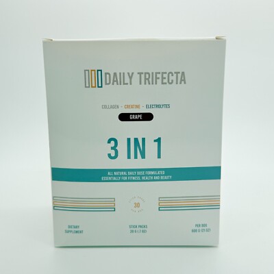 Daily Trifecta 3 In 1 Stick Packs, Collagen, Creatine, Electrolytes 30 Count 