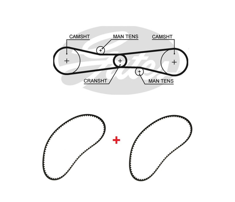 2X GATES Belts Engine Timing Belt Honda GL 1500 SE Valkyrie F6C