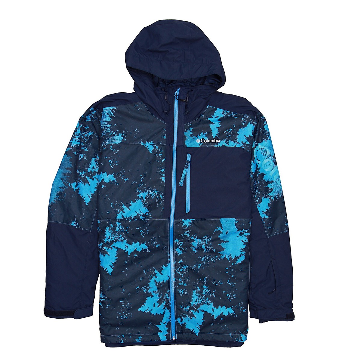 Columbia Timberturner II Mens Camo Omni-Heat Waterproof Ski Jacket (2XL,  Blue)
