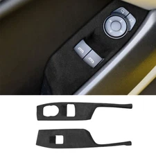 For Chevrolet Camaro 2016-2022 Black Suede Window Door Lock Control Switch Trim