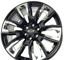24 Gloss Black Chrome Oe 95513 Replica Rims 2026 Chevy High Country Tahoe 6x5.5