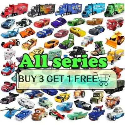 MODEL CAR Lot voitures Disney Pixar Lightning McQueen Truck 1:55 voiture moulée sous jouet