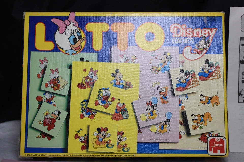 Raro Juego De Colección 1987 Disney Babies Lotto por Jumbo Bingo Tipo Juego a Juego Foto 2 de 4