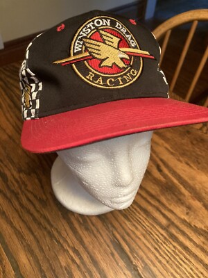 Winston Drag Racing Vintage 90 s Checkered Snapback Hat Hot Rod Rad RARE!!!