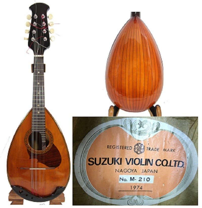 Suzuki マンドリン M-210 1974年 ジャパンビンテージ Suzuki M-210 mandolin 1970's – L'instrumenterie