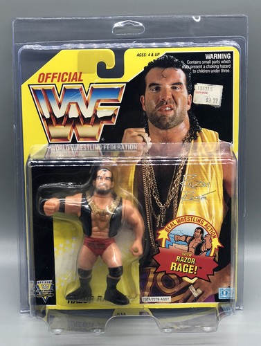 Hasbro WWF WWE RAZOR RAMON 1993 US Yellow Card Wre...
