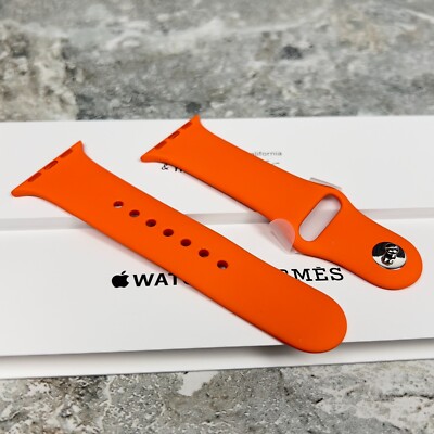 2120 Apple Watch エルメス　オレンジ　スポーツバンド　シリコン Series 6 Hermes Apple Watch 買ったんだけど、オレンジのスポーツ
