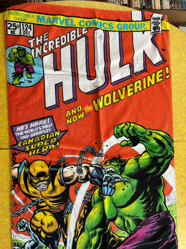 Increíble Toalla de Playa Hulk & Wolverine Marvel, Gráficos De Colección, ¡Única y Rara! - Imagen 2 de 6