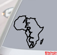 AFRICA VINYL DECAL CAR TRUCK REAR WINDOW BUMPER STICKER CONTINENT OUTLINE LOVE