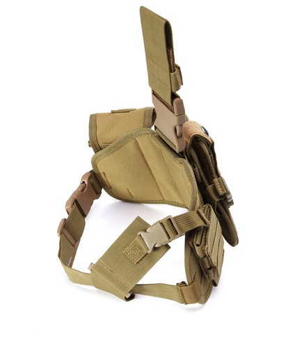 Tactical Molle Drop Leg Platform & Handgun Pistol Holster Thigh Gun Adjustable - Picture 6 of 13