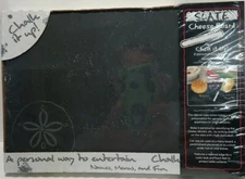 Thirsty stone Slate Cheese Board With Chalk 7.75" X 11.75" Etched Sand Dollar