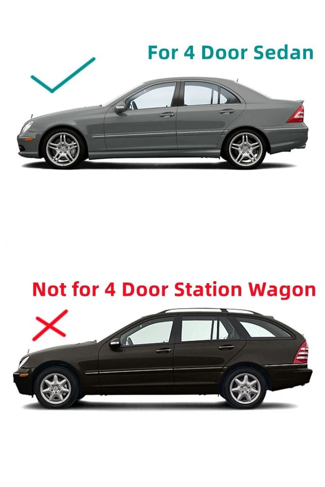 Driver/Left Side Rear Door Window For Benz C230 C240 C320 C32AMG C55AMG Sedan Foto 3 de 4