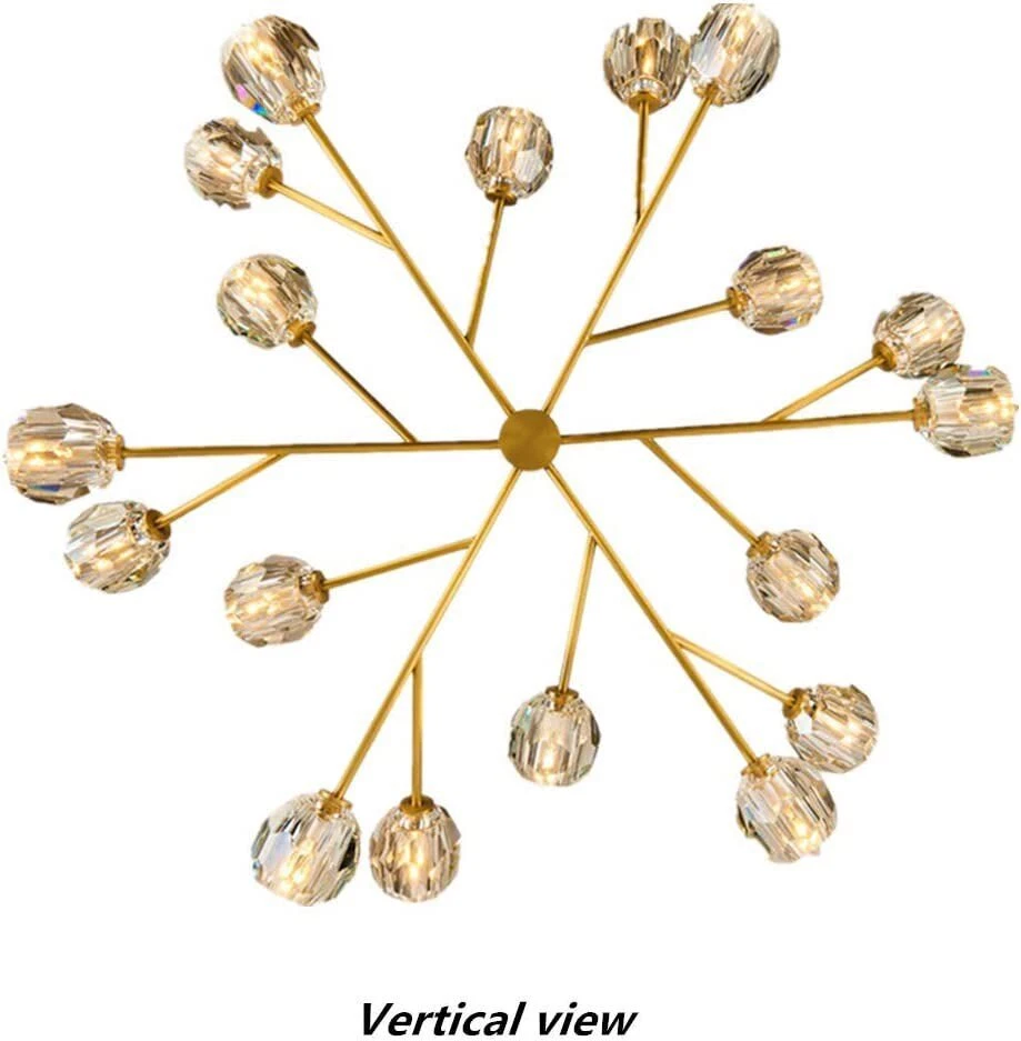 43英寸现代人造卫星水晶吊灯18灯吊灯吊坠装置 — 第 4/4 张图片