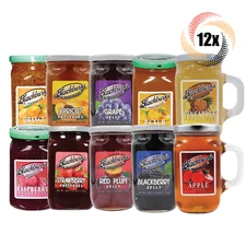 12x Mugs Blackburn's Variety Fat Free Jelly & Preserves Mugs 18oz Mix & Match!