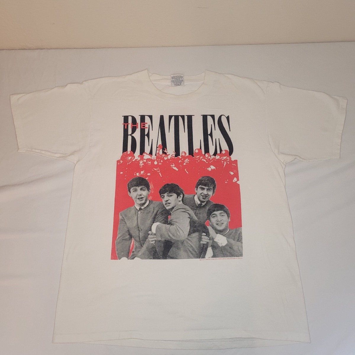 Vintage 1996 The Beatles T Shirt Gildan Heavy Weight Manufacture 