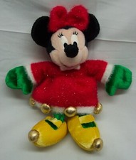Disney Store HOLIDAY JINGLE BELL MINNIE MOUSE 9" Plush Stuffed Animal TOY