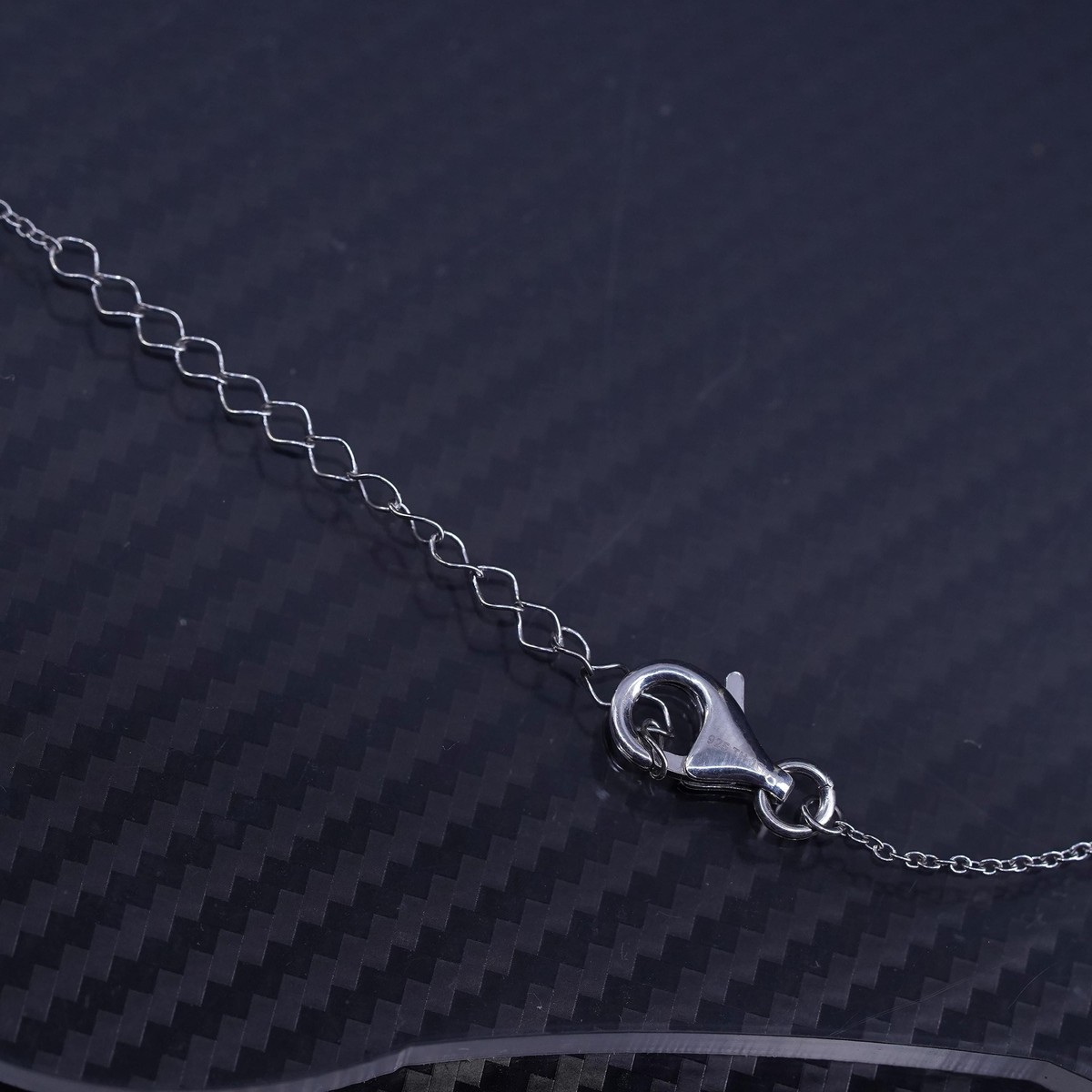 18+2” sterling silver 925 circle chain necklace letter M pendant